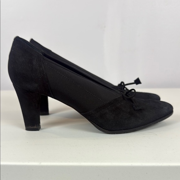 Vintage Prevata Black Suede with Bow 3” Heels - Picture 7 of 11
